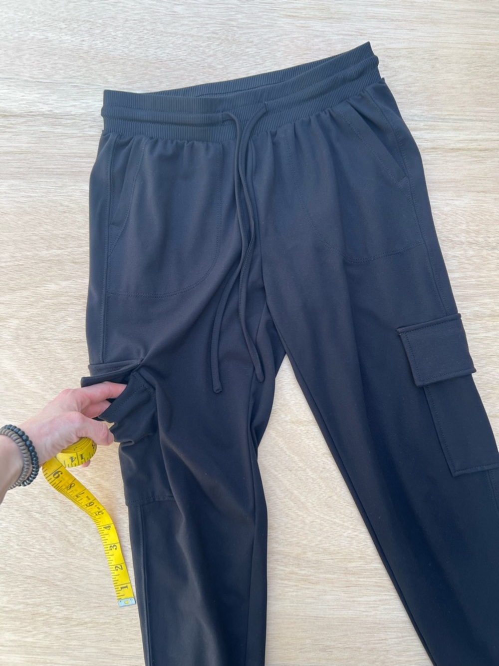 NWOT Rachel Zoe Black Drawstring Cargo Joggers Lux Stretch Fabric XS Athleisure - Picture 11 of 11